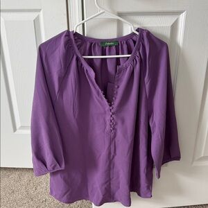 Elegant Purple Blouse with Button Details